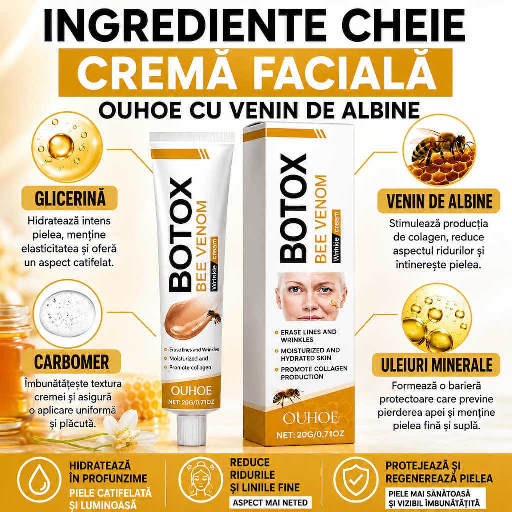 Ten mai neted — Cremă cu Venin de Albine